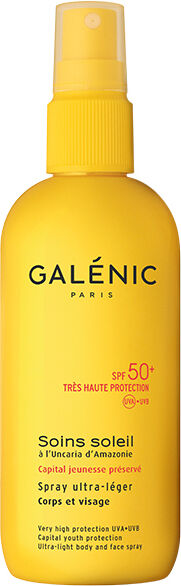 Galénic Soins Soleil Spray Ultra Léger Corps et Visage SPF50+ 125ml