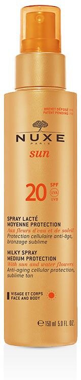 Nuxe sun spray lacte 20spf 150ml