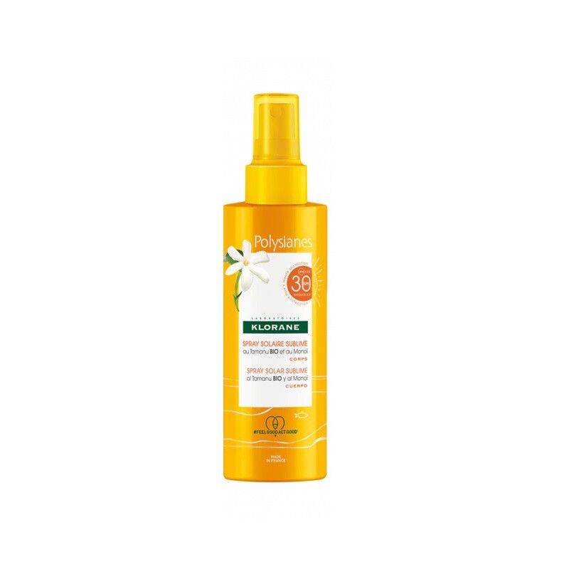 Polysianes Klorane Polysianes Spray solaire sublime au Monoï et Tamanu Bio SPF30 - 200ml