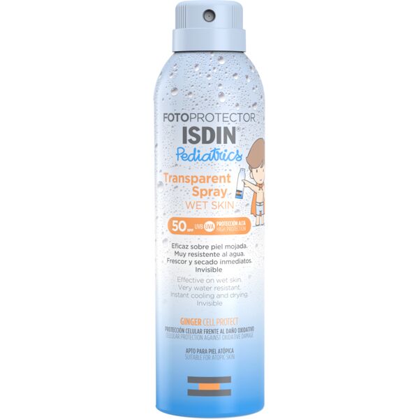 isdin srl isdin fotoprotector pediatrics transparent spray wet skin 50 spf