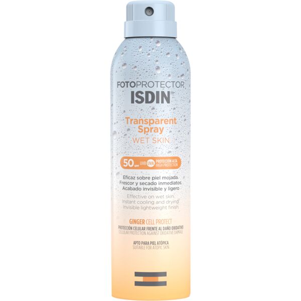 isdin srl isdin fotoprotector trasparent spray wet skin spf50 250 ml