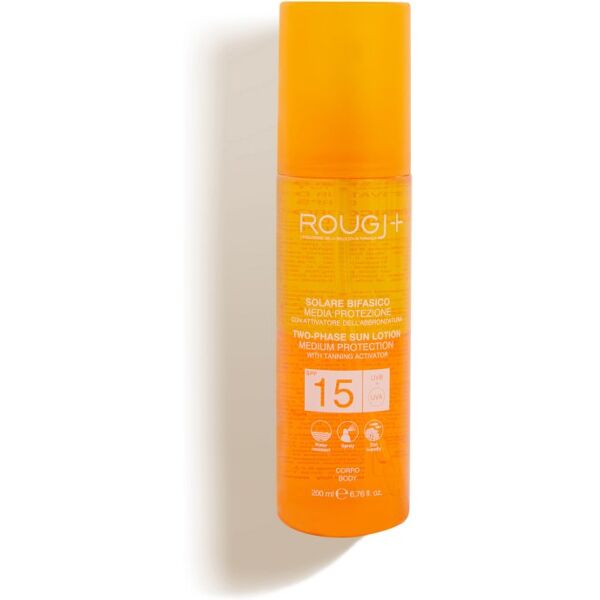 rougj solare bifasico spf 15 abbronzante 200 ml