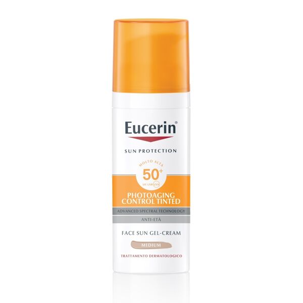 eucerin sun photoaging control tinted gel creme spf50+ medium 50 ml