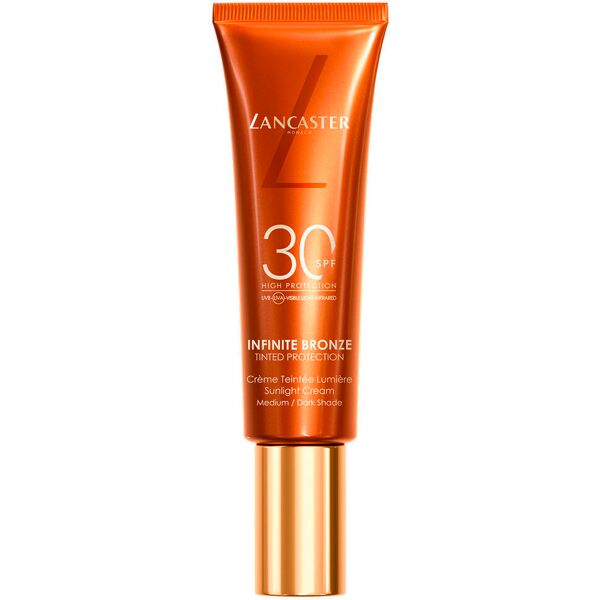 lancaster infinite bronze crema solare colorata protettiva spf 30 medio / scuro, 50 ml