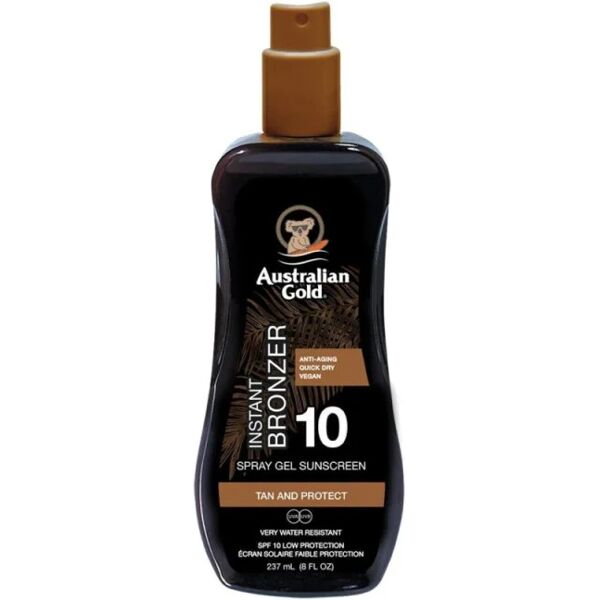 australian gold instant bronzer spray gel spf10 protezione solare 237ml