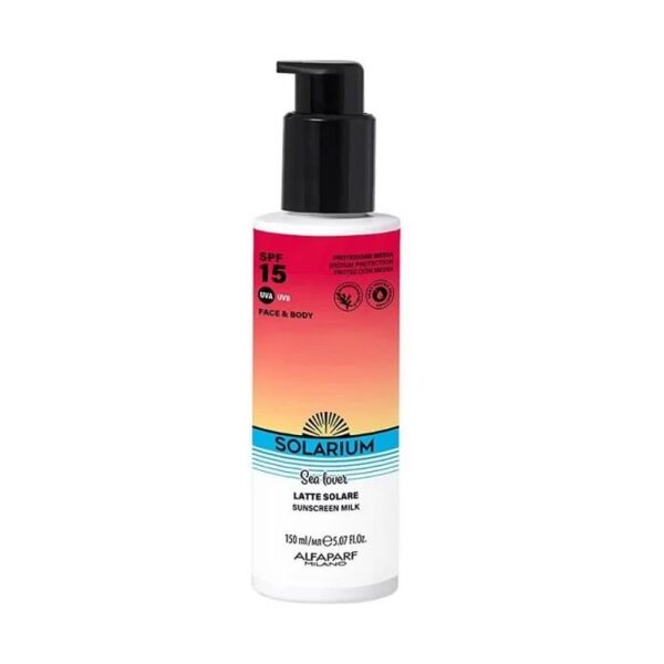 solarium latte solare viso e corpo 150ml, spf15