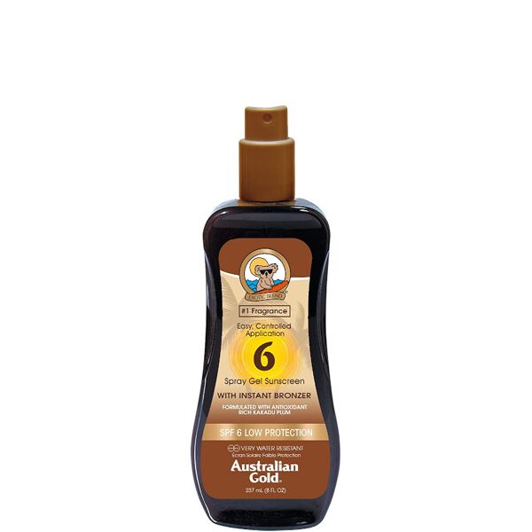 australian gold spray gels sunscreen spf 6 con effetto bronze 237 ml