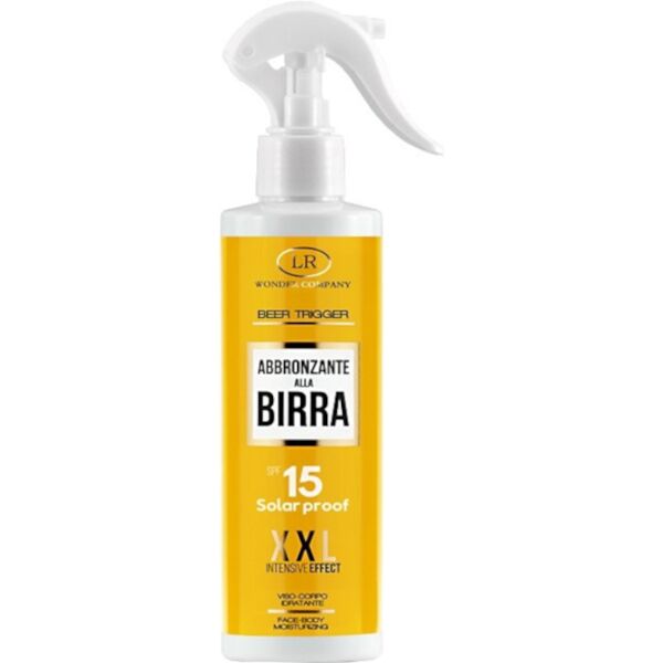 lr wonder company beer trigger spray - abbronzante alla birra viso/corpo spf 15 150 ml