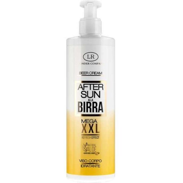 lr wonder company beer cream - after sun alla birra xxl viso/corpo 400 ml