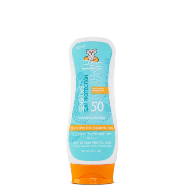 australian gold sensitive sun protection spf 50 kids 237 ml