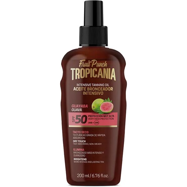 tropicania olio solare abbronzante spf 50 guayava 200ml