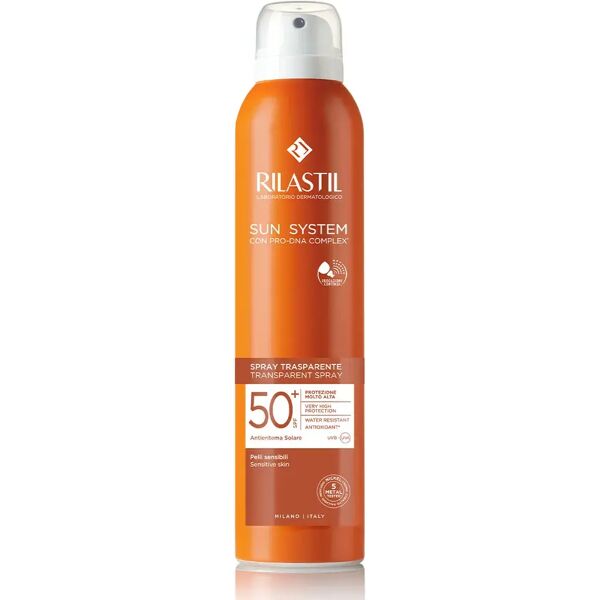 rilastil sun system spray solare trasparente spf 50+ protezione corpo 200 ml