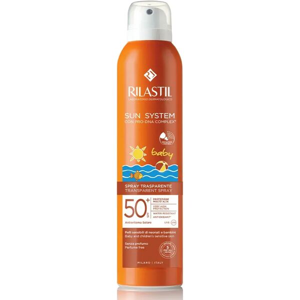 rilastil sun system baby spray solare trasparente spf 50+ protezione bambini 200 ml