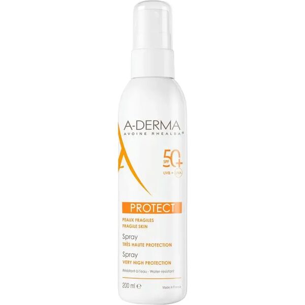 a-derma protect spray solare corpo spf 50+ protezione molto alta 200 ml