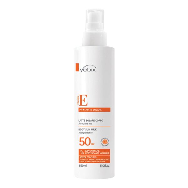 vebi istituto biochimico srl vebix phytamin solare latte solare corpo no gas spf50 adulti 150 ml