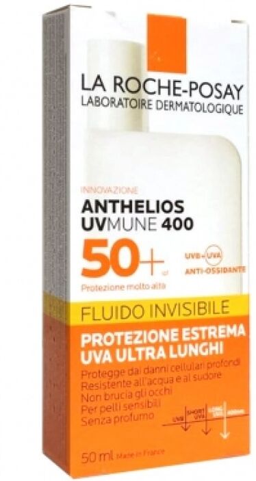 L'Oreal La Roche-Posay Anthelios Uvmune 400 Fluido Invisibile Senza Profumo Viso 50ml Spf50+