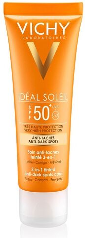 Vichy Idèal Soleil Trattamento Antimacchie Colorato 3in1 SPF 50+ Protezione Viso