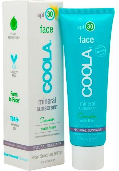 Coola Face Mineral Sunscreen Cucumber Matte Finish SPF 30 50 ml