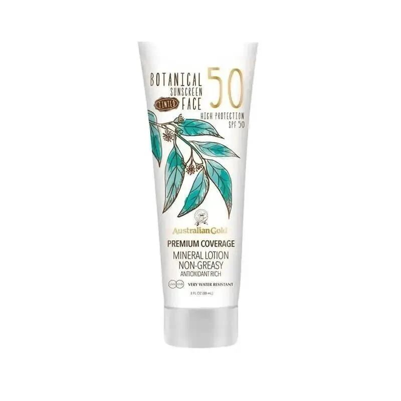 Australian Gold Botanical Sunscreen Tinted Face SPF 50 Light 89ml crema solare viso