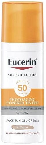 EUCERIN Sun Protection Photoaging Control Tinted Spf50+ Medium Viso Gel Creme 50 Ml