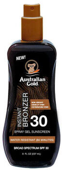 Australian Gold SPF 30 Spray Gel con Bronzer 237ml