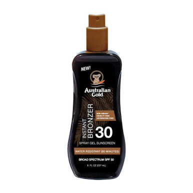 Australian Gold SPF 30 Spray Gel con bronzer 100ml