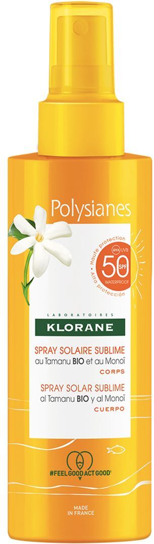 Klorane Polysianes Spray Solare Sublimespf50 Al Tamanu Bio & Monoï 200ml