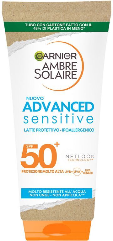 Garnier Advanced Sensitive Ambre Solaire Latte Spf50+ 200ml