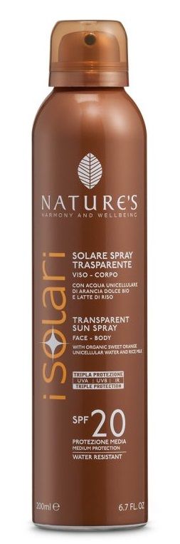 Nature's I Solari Spray Trasparente Spf20 200ml