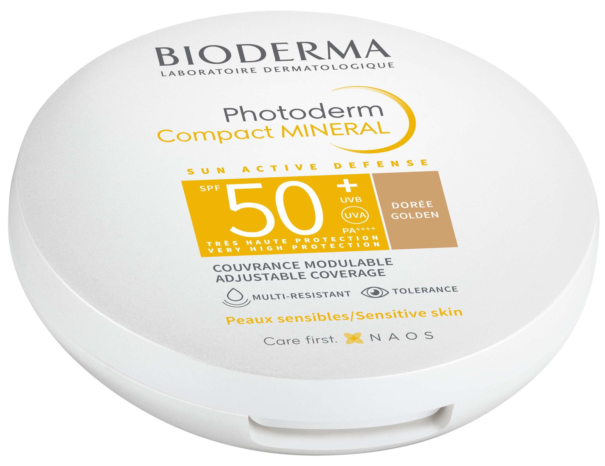 Bioderma Photoderm Compact Mineral Doré Spf 50+ Crema Viso Solare Compatta Uniformante Dorata 10g