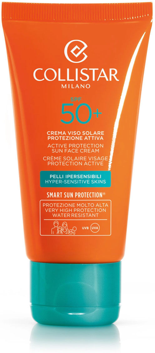 Collistar Crema Viso Solare Protezione Attiva Pelli Ipersensibili Spf 50+ 50ml