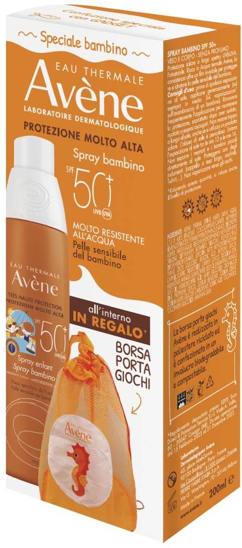 Avene Kit Bambino Spray Solare Spf 50+ 200ml + Borsa Giochi