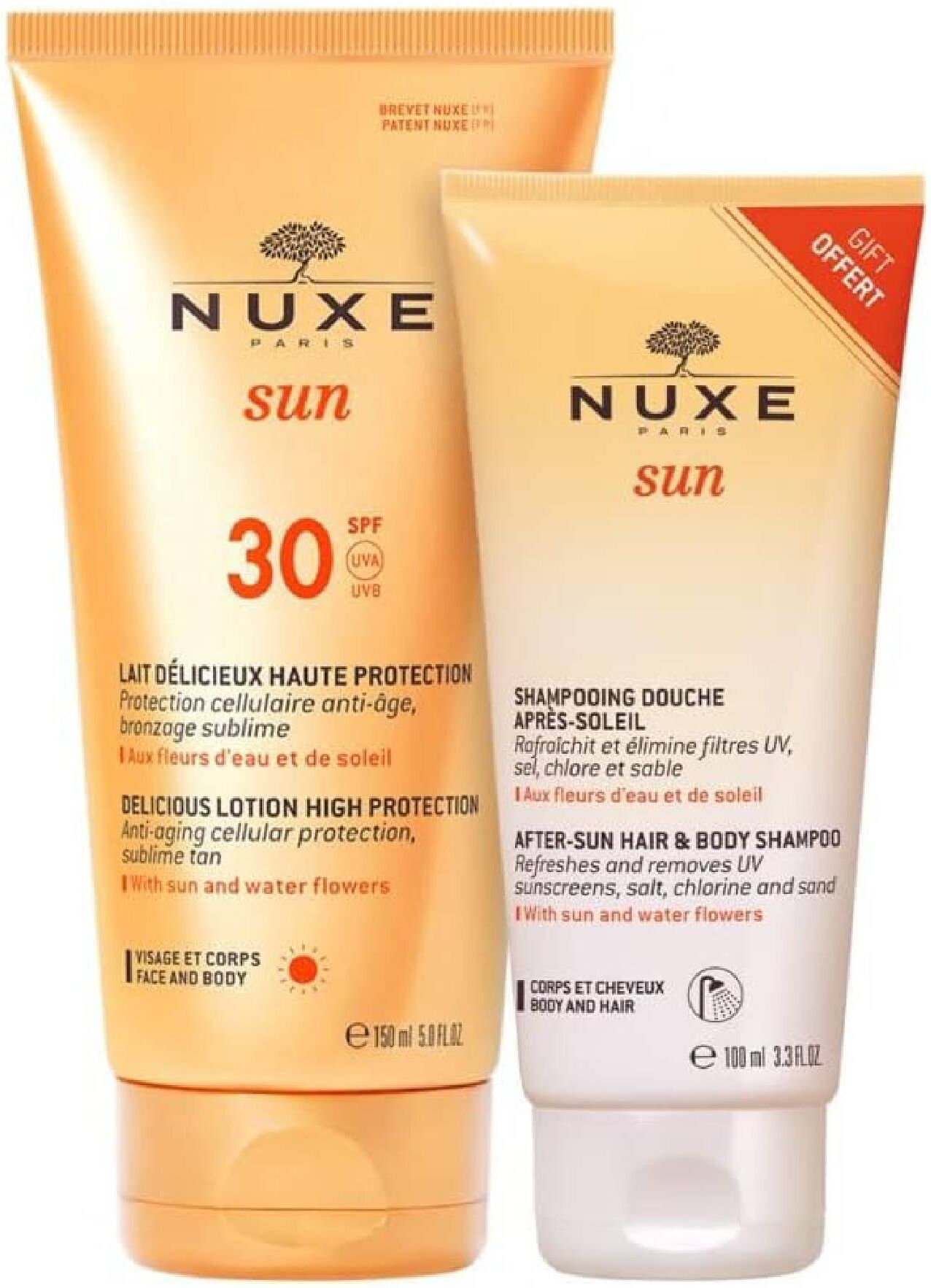 Nuxe Sun Duo Latte Solare Spf30 + Shampoo Doposole 150ml + 100ml