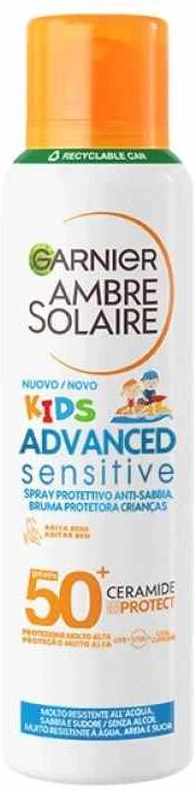 Garnier Ambre Solaire Advanced Kids Sensitive Ceramide Protect Spray Antisabbia 150ml