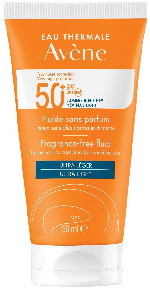 Avene - Solare Fluido Protezione Spf 50+ Senza Profumo Confezione 50 Ml