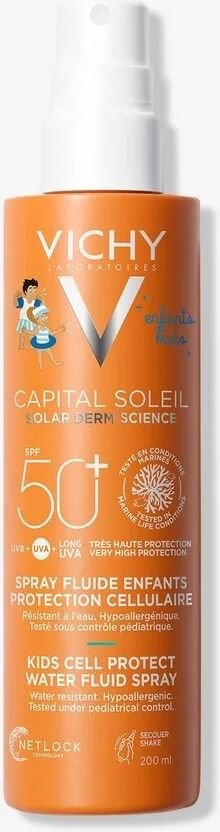 Vichy Capital Soleil Spray Kid Fluido Ultraleggero Spray per Bambini SPF 50+