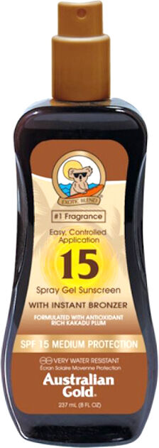 Australian Gold Spray Gels Sunscreen SPF 15 con effetto Bronze 237 ML