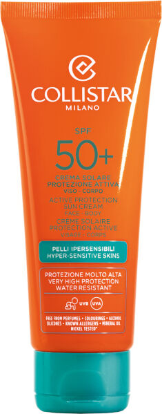 Collistar Crema Solare Protezione Attiva SPF 50 + Pelli Ipersensibili 100 ML