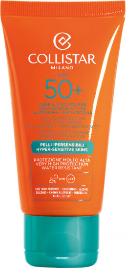 Collistar Crema Viso Solare Protezione Attiva SPF 50 + Pelli Ipersensibili 50 ML