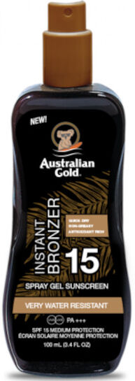 Australian Gold Spray Gels Sunscreen SPF 15 con effetto Bronze 237 ML