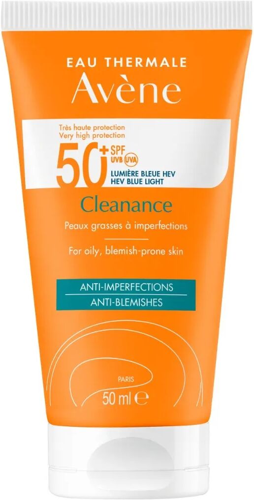 Avène Solare Cleanance Viso Crema Solare SPF 50+ Pelle Tendenza Acneica 50 ml