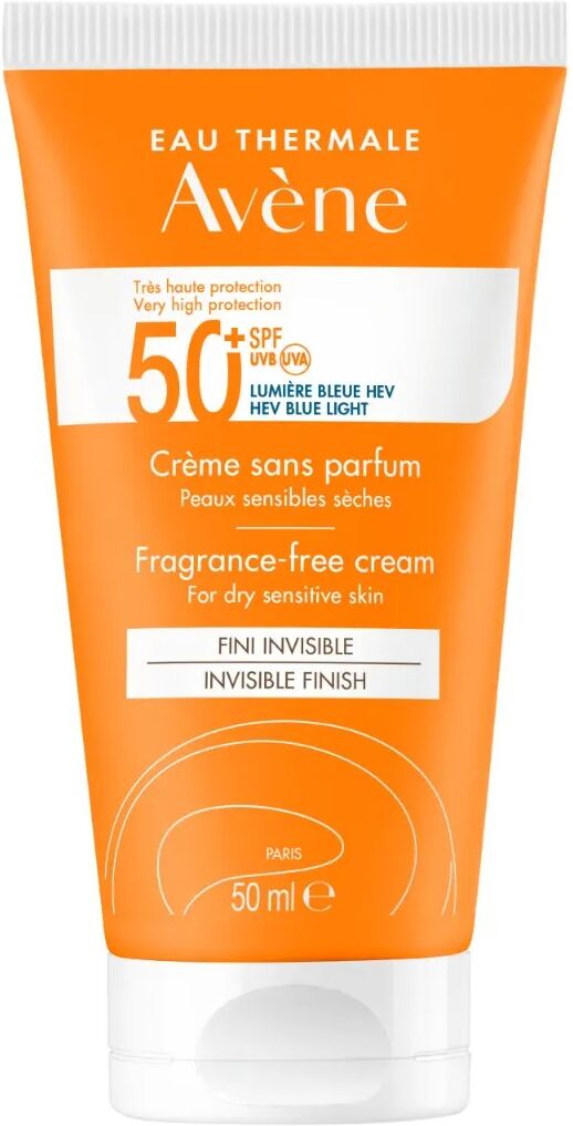 Avène Solare Crema Viso Senza Profumo SPF 50+ Protezione Molto Alta 50 ml