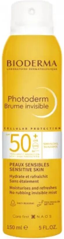 Bioderma Photoderm Brume Solaire Invisible Protezione Solare Molto Alta Spf 50+ 150 Ml