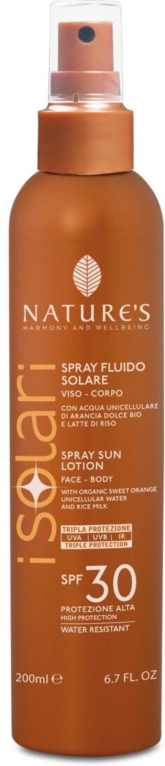 Bios Line Nature's Spray Fluido Viso-Corpo con Acqua Unicellulare di Arancia dol