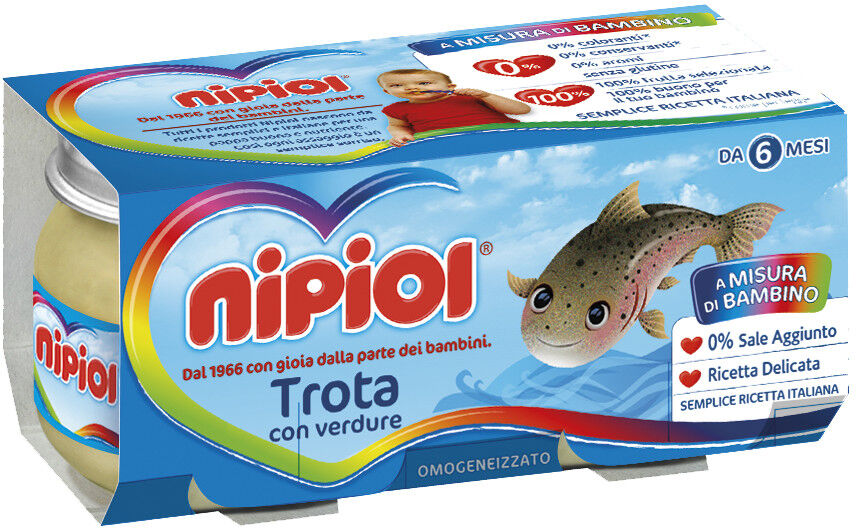 NIPIOL omogeneizzato trota 2 pezzi 80 g