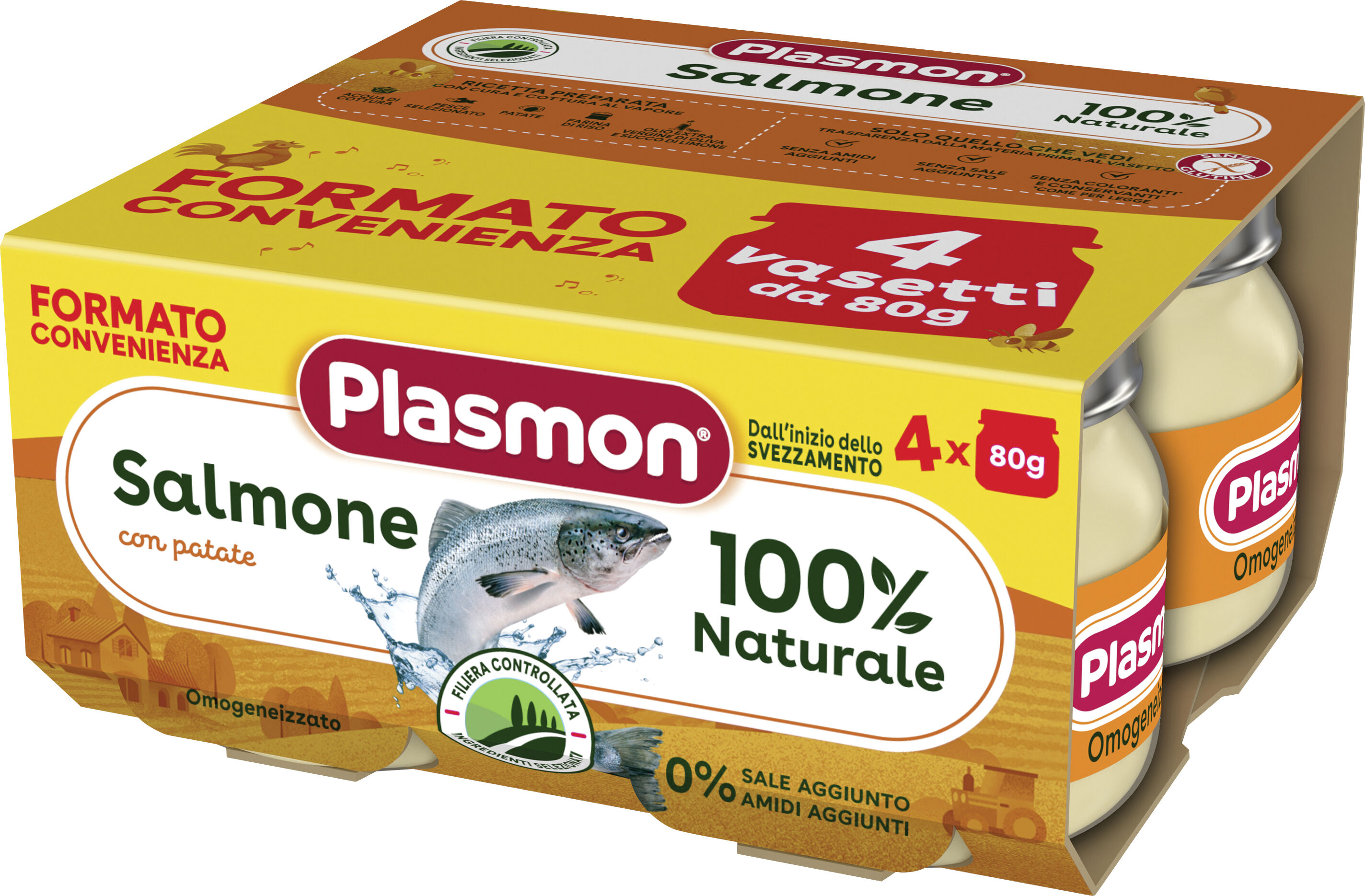 PLASMON omog salmone 4x80g