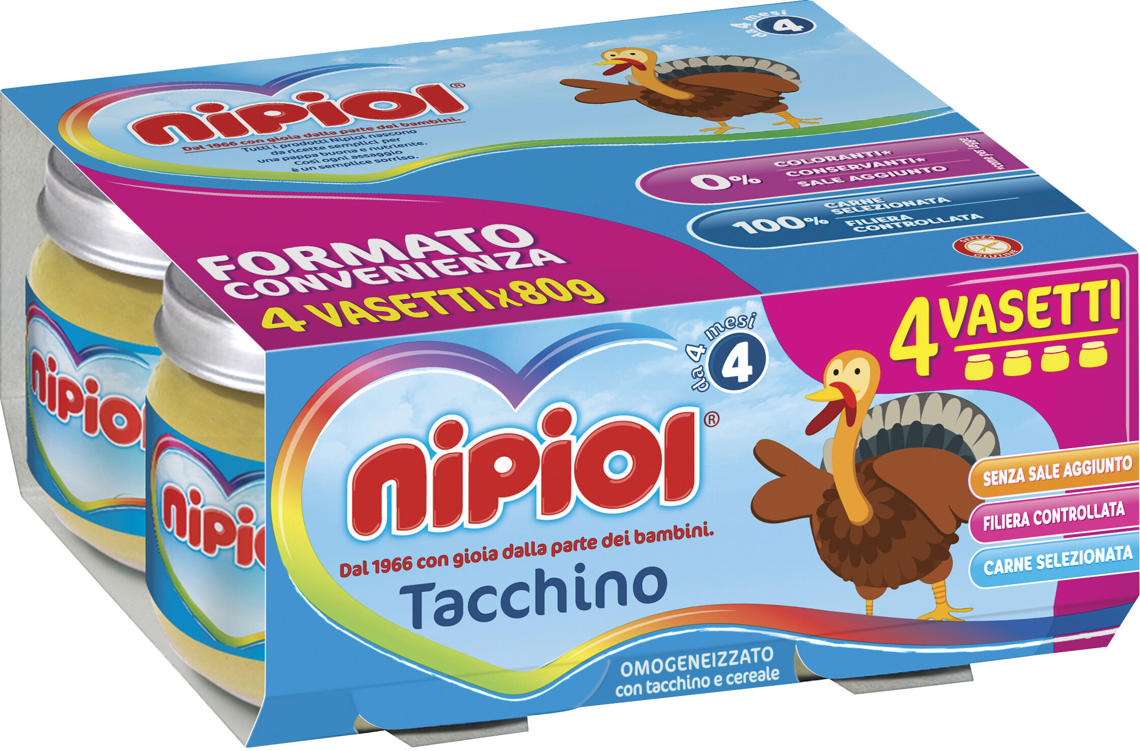 NIPIOL omogeneizzato tacchino 4 x 80 g