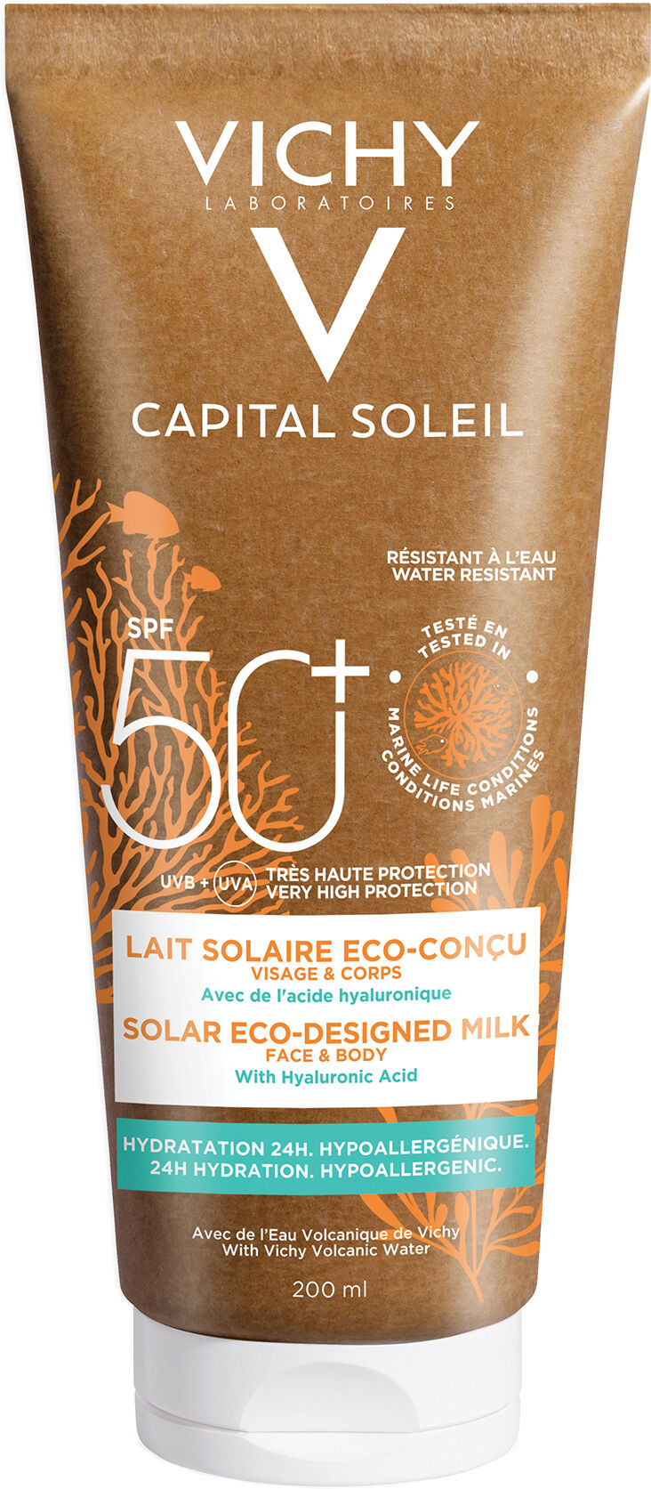 Vichy Capital soleil latte solare eco-sostenibile spf50+ 200 ml