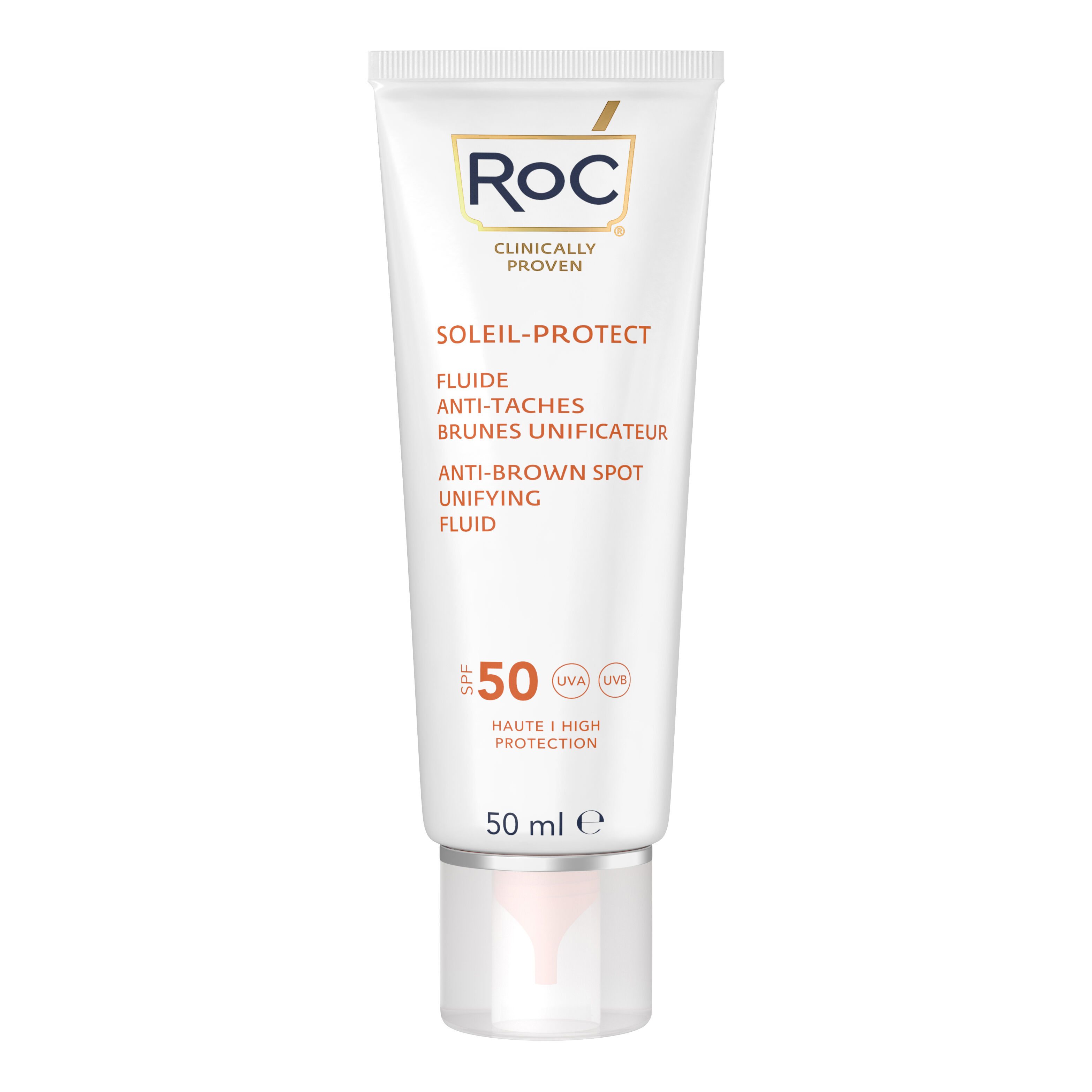 roc fluido solare viso spf 50+ antimacchie brune 50 ml