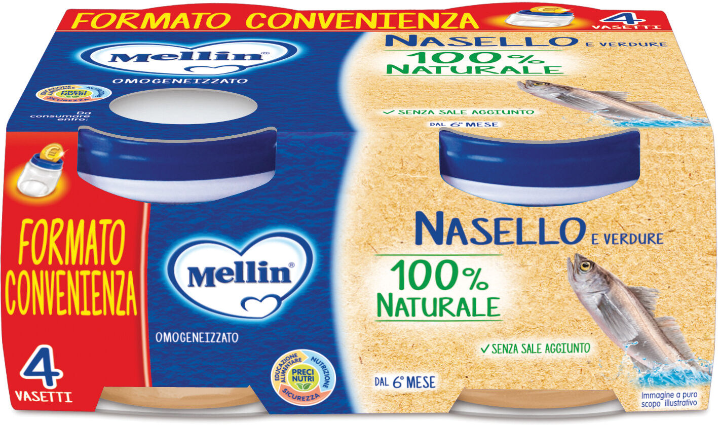 MELLIN omogeneizzato nasello 4x80 g